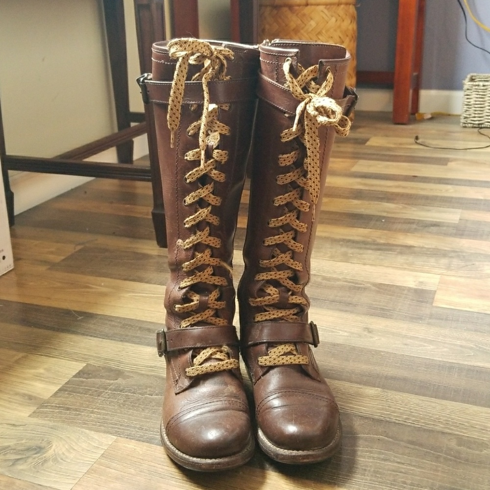 Frye combat boots